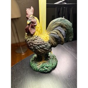 14" Vintage Ceramic Rooster Farmhouse Rustic French Country Lamp TESTED & WORKS